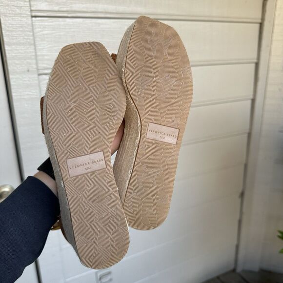 VERONICA BEARD Gianna Suede Espadrille Wedge Sandals In Brown US 7.5 EXCELLENT! - Picture 10 of 14